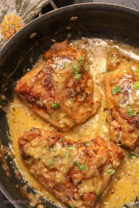 creamy-smothered-chicken-thighs-cooked-by-julie-video image