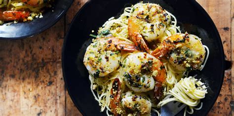 herbed-shrimp-capellini-with-spicy-bread-crumbs image