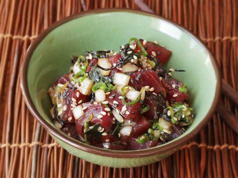 tuna-poke-hawaiian-raw-tuna-salad-recipe-serious-eats image