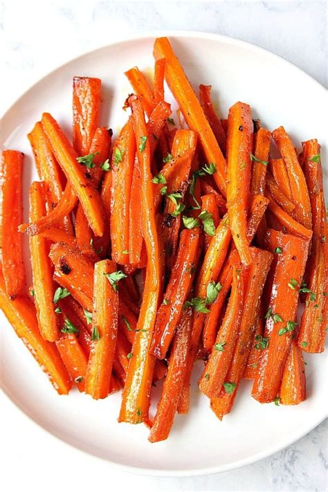 brown-sugar-roasted-carrots-recipe-crunchy-creamy image