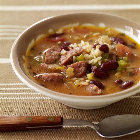 slow-cooker-red-bean-sausage-and-rice-soup image