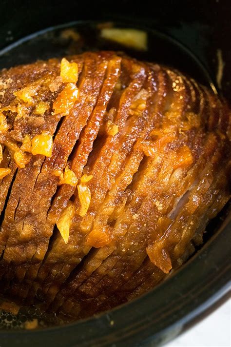 slow-cooker-ham-with-pineapples-slow-cooker-foodie image