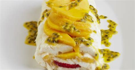 passionfruit-mango-and-strawberry-pavlova-roll image