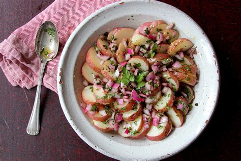 warm-red-potato-salad-saveur image