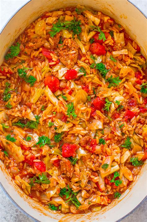 30-minute-one-pot-cabbage-rolls-averie-cooks image