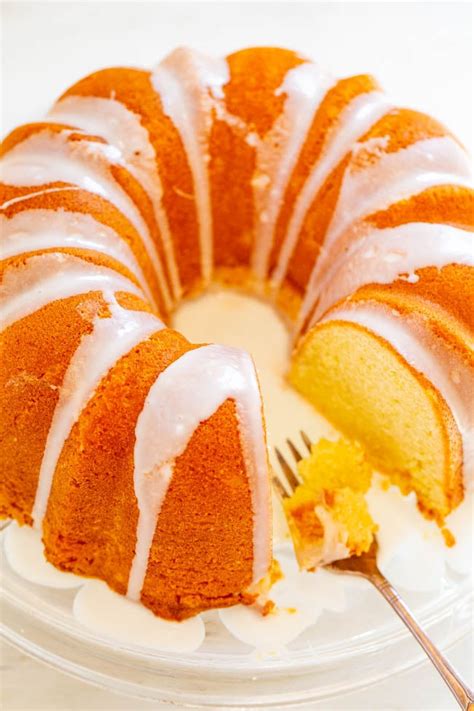 easy-pound-cake-recipe-with-powdered-sugar-glaze image