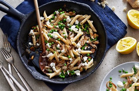 penne-with-peas-goats-cheese-and-fresh-herbs image