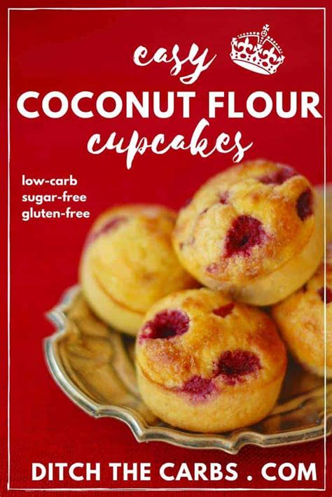 easy-keto-berry-cupcakes-coconut-flour-ditch-the image