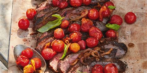balsamic-grilled-flank-steak-with-charred-tomatoes image