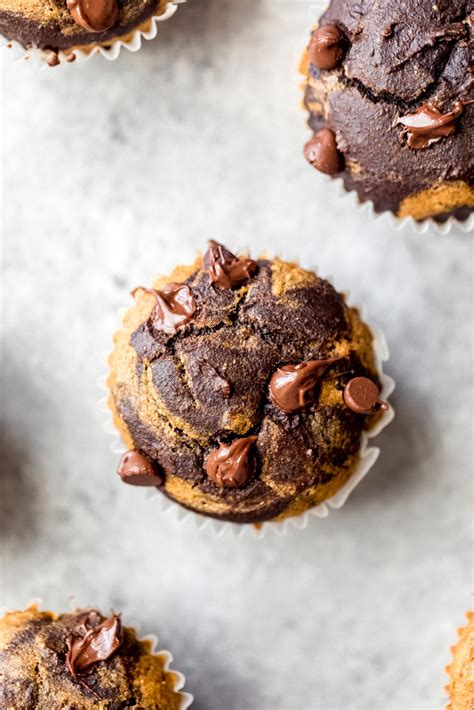healthy-marbled-chocolate-pumpkin-muffins image
