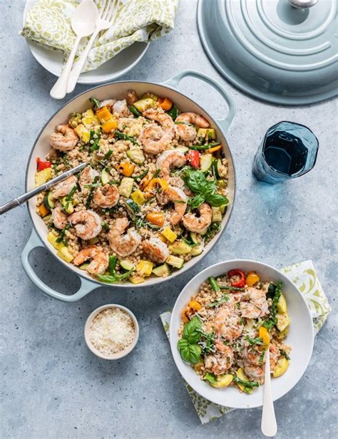 grilled-vegetavle-and-shrimp-couscous-primavera image