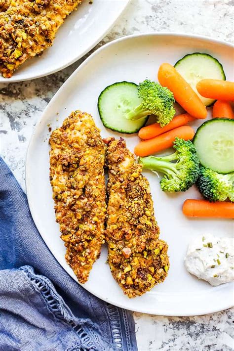 pistachio-crusted-baked-chicken-tenders image