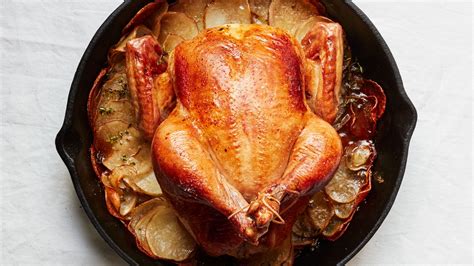 cast-iron-roast-chicken-with-crispy-potatoes image