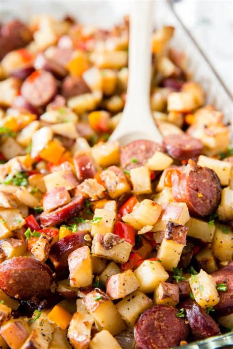 potato-pepper-and-sausage-bake-easy-peasy-meals image