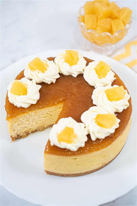 pineapple-cheesecake-recipe-baked-decorated-treats image