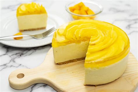 no-bake-mango-cheesecake-easy-cheesecake image