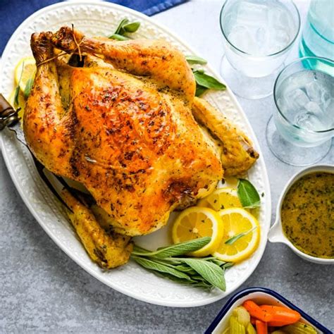 herb-roasted-chicken-with-pan-gravy-garlic-zest image