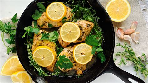 skillet-lemon-chicken-with-herbs-heart-and-stroke image