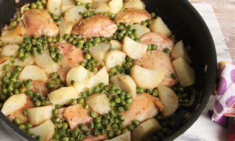 one-pan-roasted-chicken-with-potatoes-and-peas-laura image