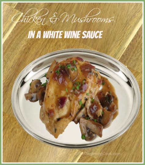 mushroom-chicken-with-white-wine-sauce-dinner image