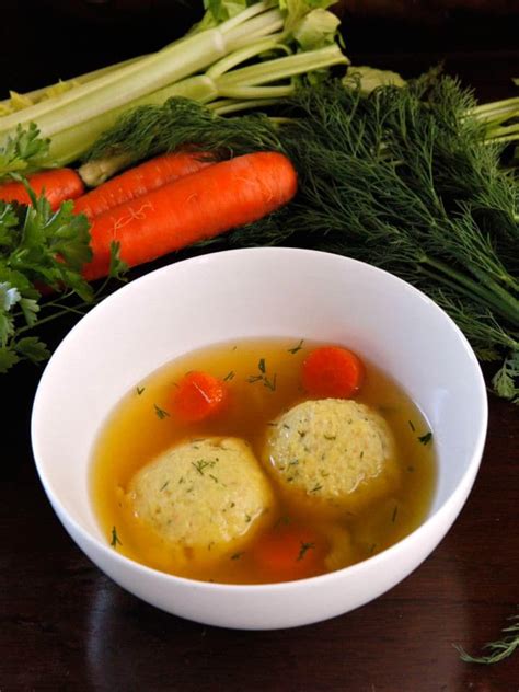 vegetarian-matzo-ball-soup-deli-style-recipe-for-passover image