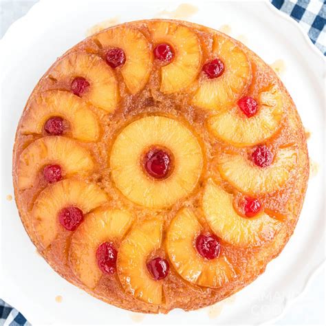pineapple-upside-down-cake-in-a-cast-iron-skillet image