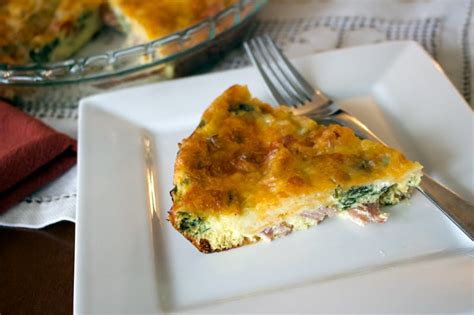 crustless-spinach-quiche-with-ham-and-gouda-cheese image