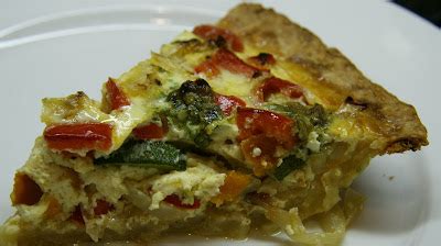 roast-vegetable-pesto-quiche-with-parmesan-crust image