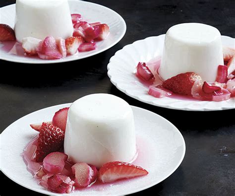 buttermilk-panna-cotta-with-rhubarb-strawberry-compote image