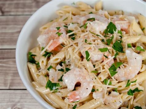 rigatoni-and-shrimp-with-garlic-cream-sauce-cdkitchen image