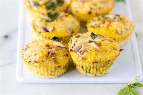 bacon-basil-and-sun-dried-tomato-egg-muffins-food image