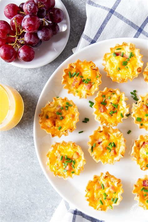 mini-ham-cheddar-quiche-cooking-on-the-front-burner image