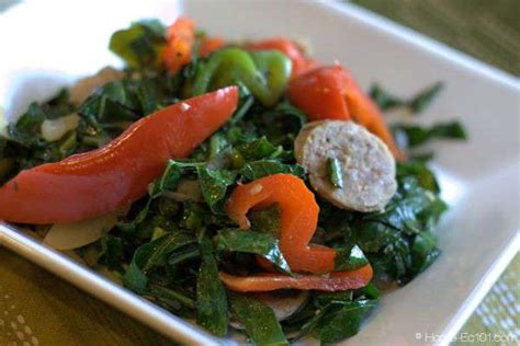 collard-greens-sausage-peppers-and-onions-home image