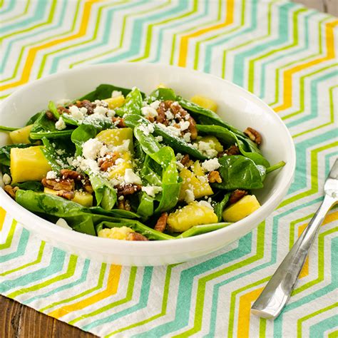 pineapple-spinach-salad-real-mom-kitchen-fruit image
