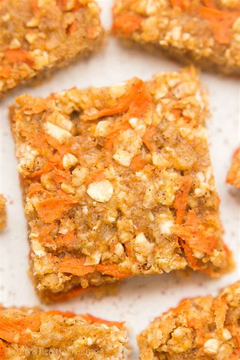 healthy-carrot-cake-granola-bar-bites-amys-healthy image