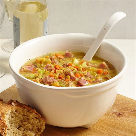 swedish-yellow-split-pea-soup-with-ham-eatingwell image