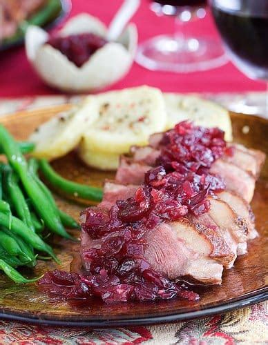 duck-breast-with-sweet-and-sour-cranberry-chutney image