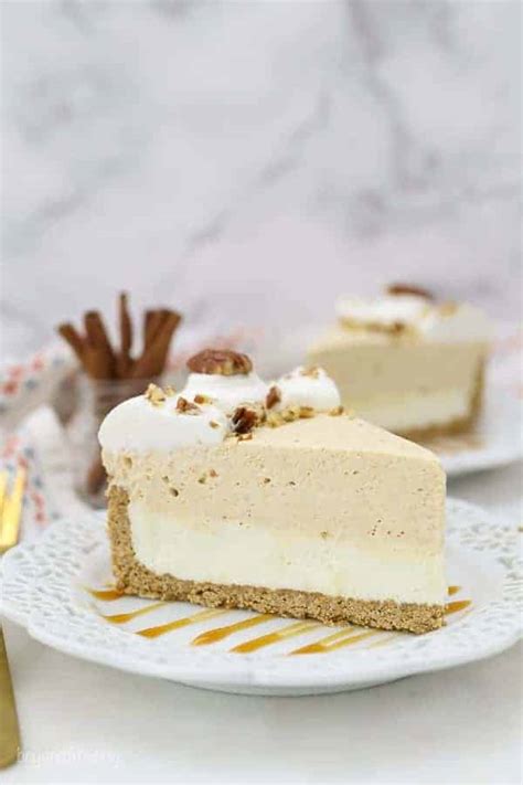 no-bake-white-chocolate-pumpkin-mousse-cake image