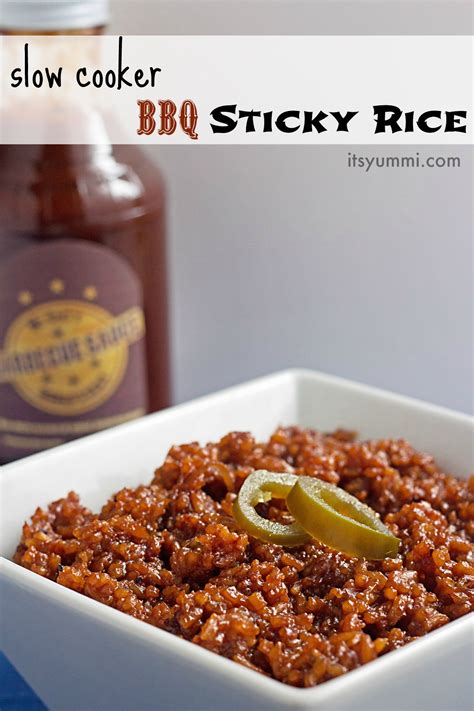 slow-cooker-bbq-sticky-rice-its-yummi image