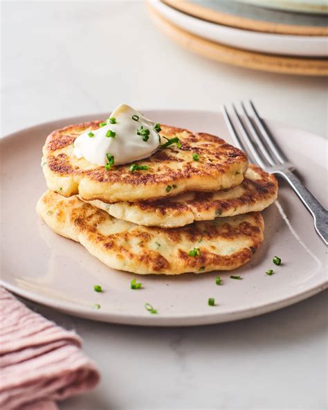 leftover-mashed-potato-pancakes-kitchn image