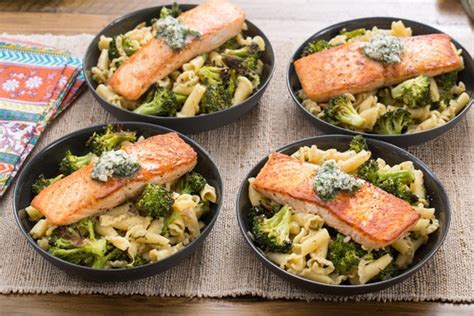 recipe-seared-salmon-campanelle-pasta-with image