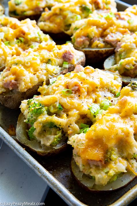 ham-broccoli-cheese-twice-baked-potatoes-easy image