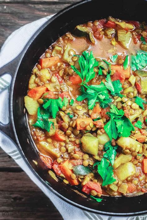 chunky-vegan-lentil-soup-the-mediterranean-dish image