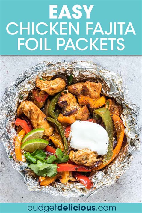 easy-chicken-fajita-foil-packets-budget-delicious image