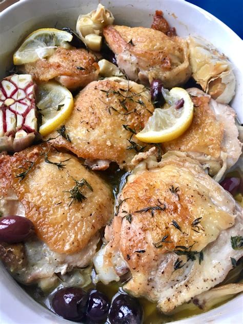 braised-chicken-with-artichokes-olives-and-lemon image