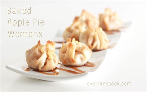 baked-apple-pie-wontons-with-caramel-dipping-sauce image