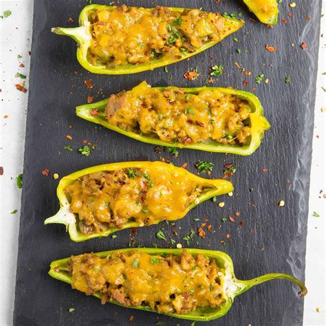 turkey-and-cheddar-stuffed-anaheim-peppers-chili image