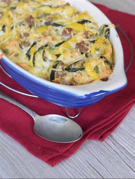 sausage-and-summer-squash-casserole-grits-and image