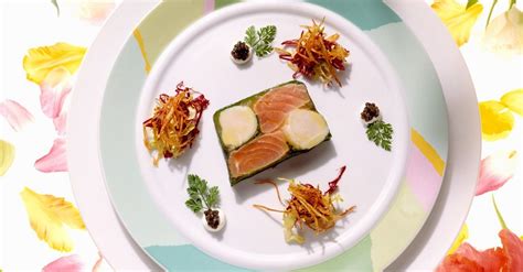 salmon-and-scallop-terrine-with-lettuce-salad image