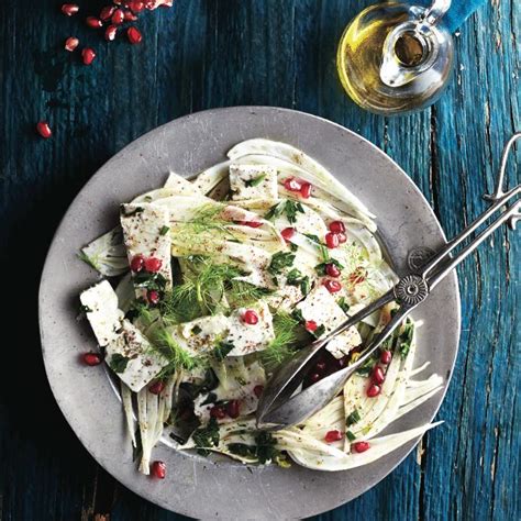 ottolenghis-fennel-and-feta-with-pomegranate-seeds image